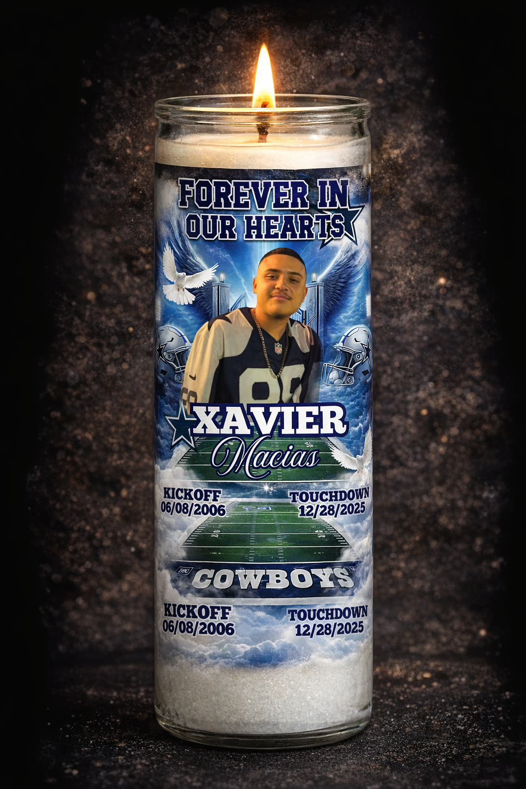 Custom Memorial Candle