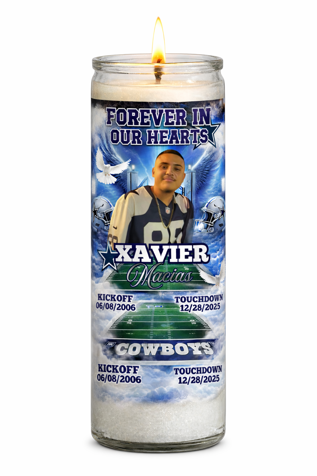 Custom Memorial Candle